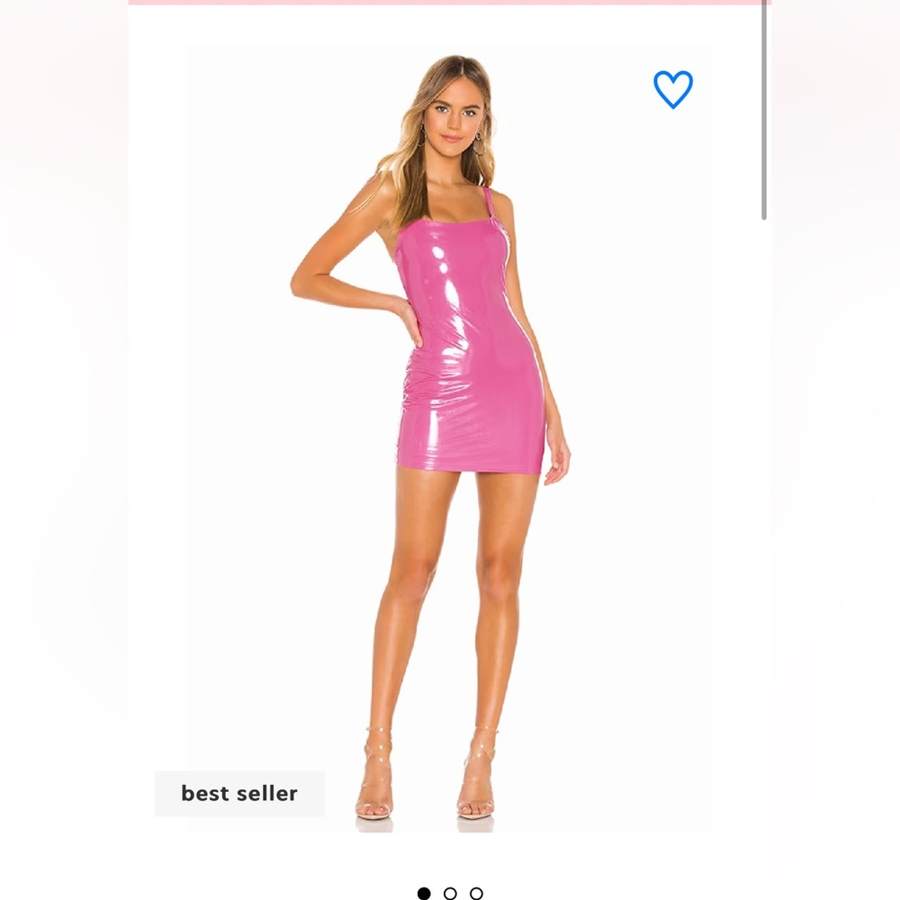 COPY - Superdown Kylee Pink Latex Mini Dress Size S